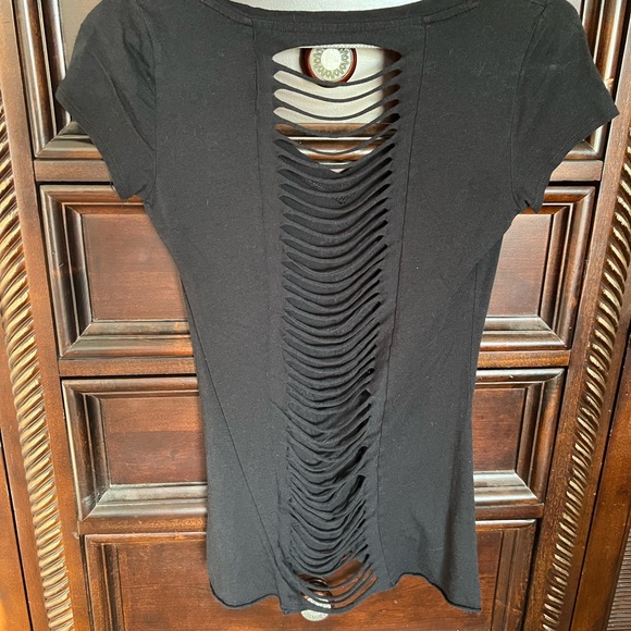 Rock and Republic Rhinestone Snake Ripped Tee - Picture 2 of 3